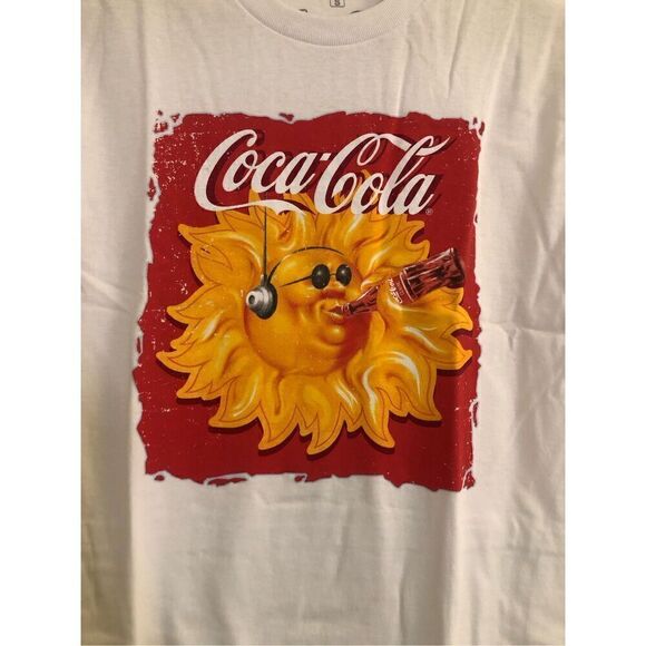 Coca-Cola Sunshine Logo 90's Retro T-Shirt Size XL - Picture 2 of 2